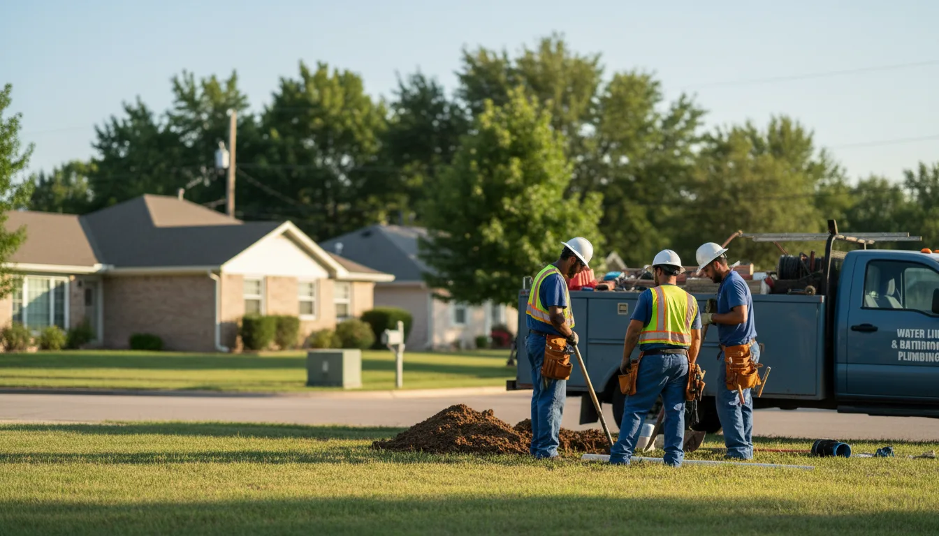 Residential water line and bathroom plumbing service in Goetzville, MI